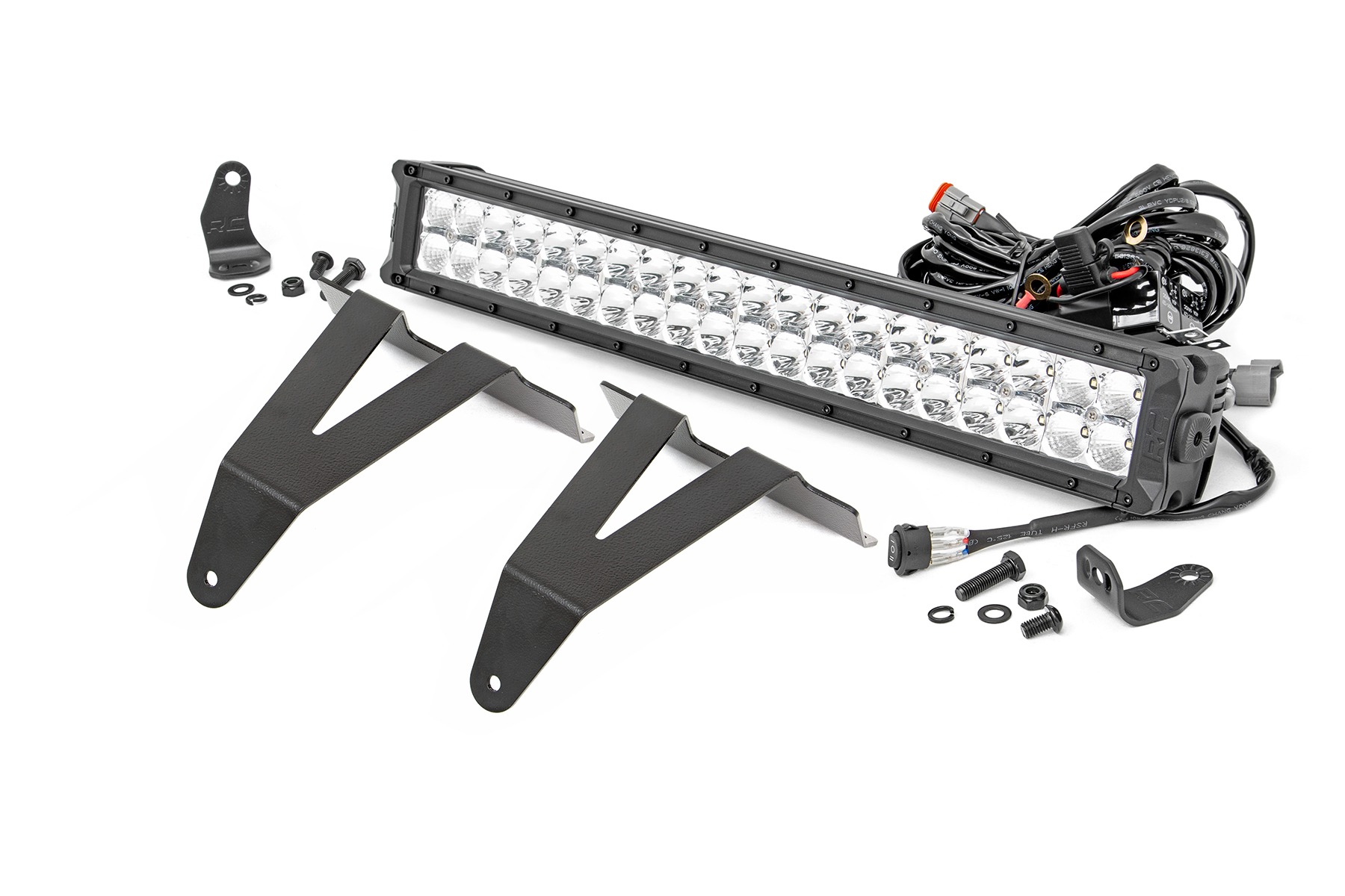 LED-Beleuchtungsset | Stoßstangenmontage | 20 Zoll Chrom, zweireihig | Weiße Tagfahrleuchten | RAM 1500 (19–24)