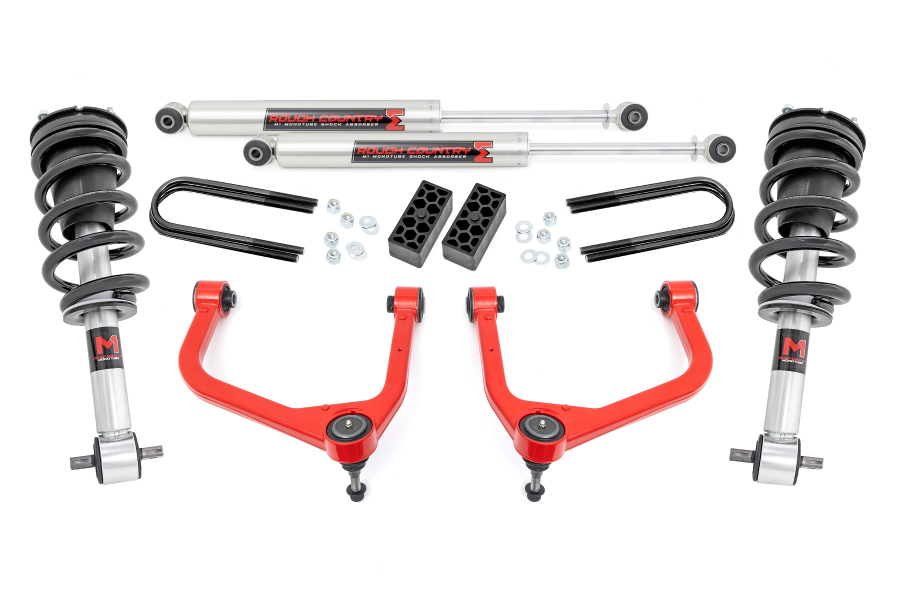 3,5-Zoll-Lift Kit | M1-Federbeine | Chevy Silverado 1500 2WD/4WD (2025–2026) | Rote Ausführung — Bild 5
