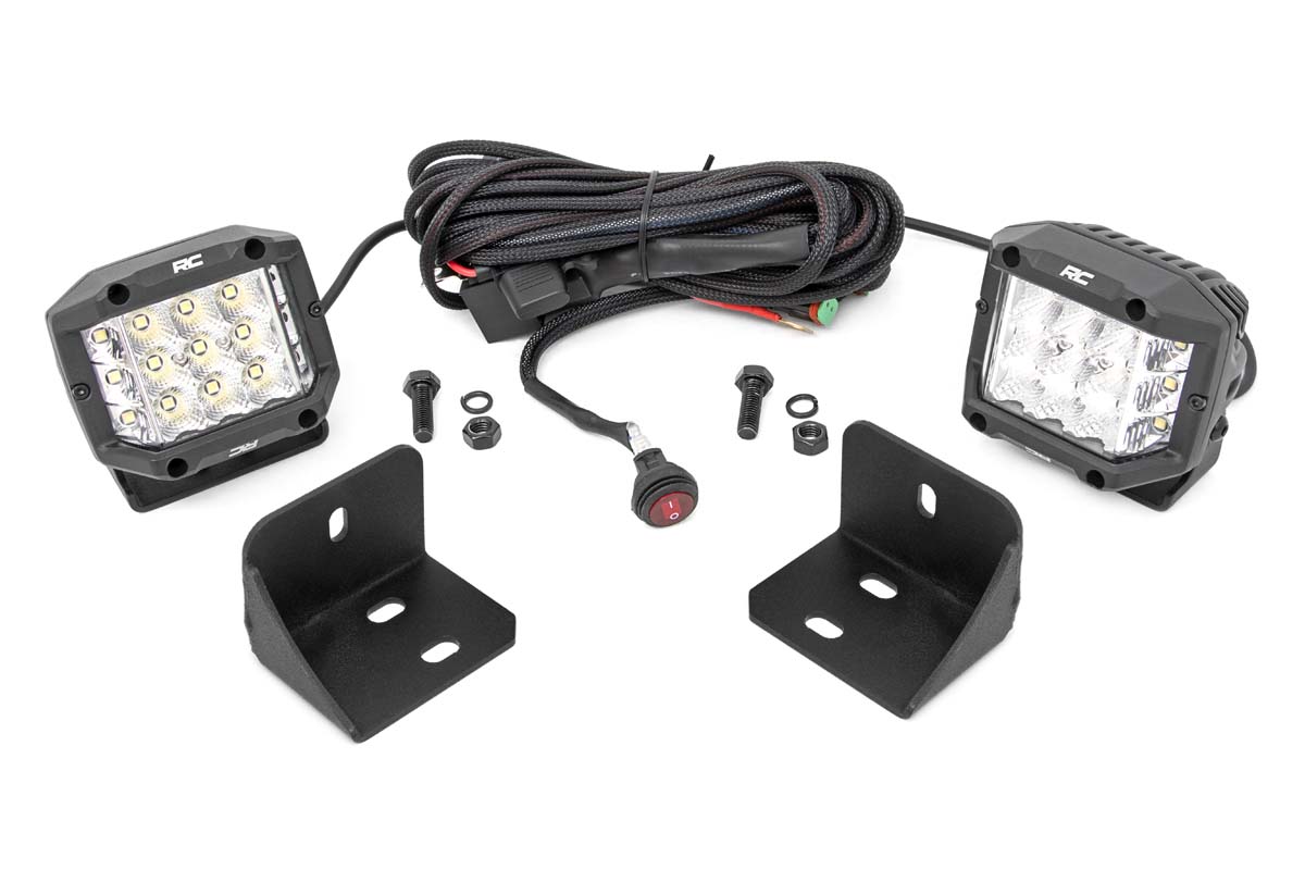 LED-Leuchte | Montage hinten an der Fahrerkabine | 3 Zoll Chrom-Paar | Weitwinkel | Can-Am Defender HD 5/HD 8/HD 9/HD 10
