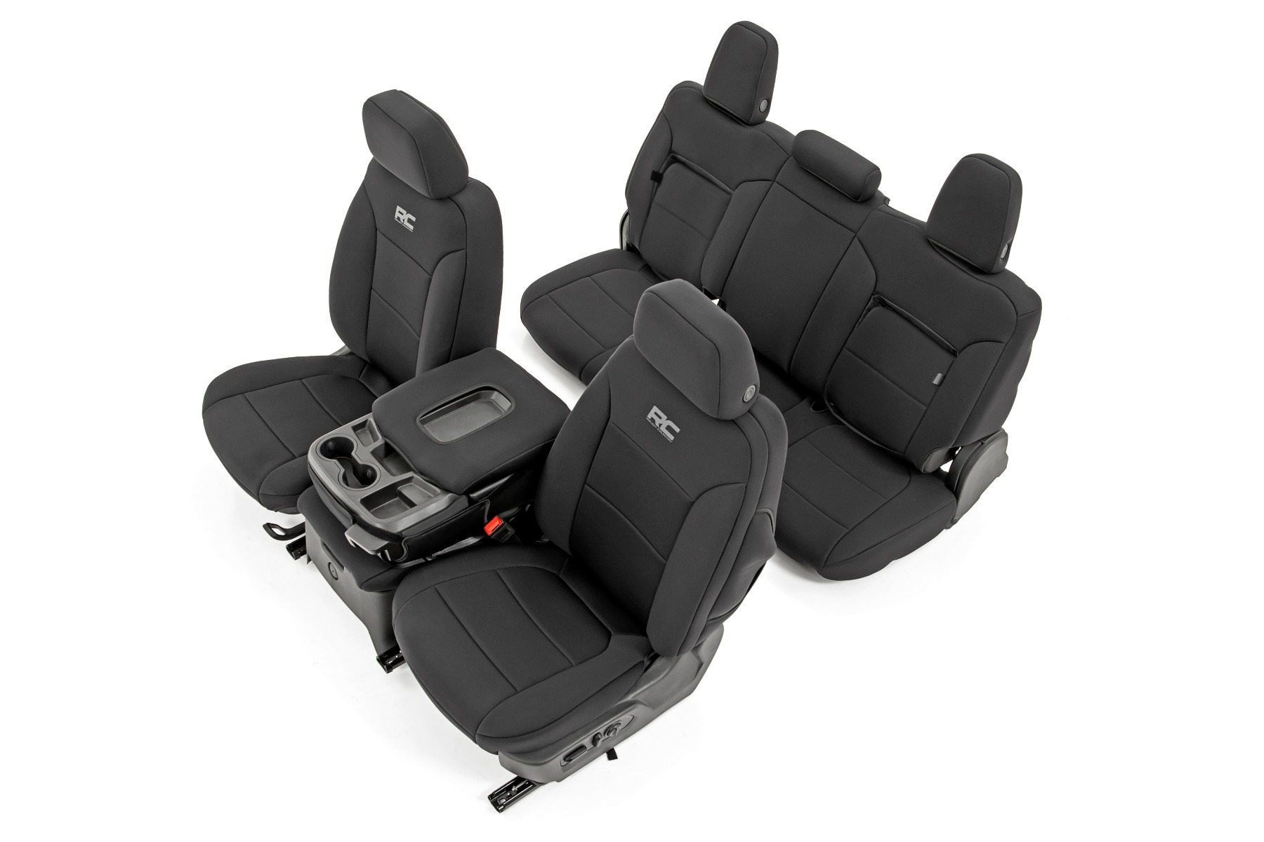 Sitzbezüge | FR 40/40/20 & Stauraum im Fond | Chevy/GMC Sierra 1500 (19–26)/Silverado 1500 (19–26)
