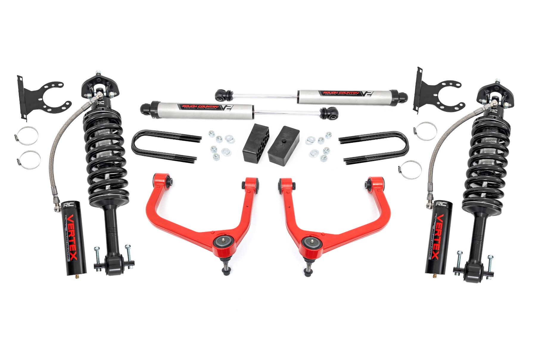 3,5-Zoll-Lift Kit | Einblattfeder hinten | Vertex/V2 | GMC Sierra 1500 (2019–2024) | Rote Ausführung