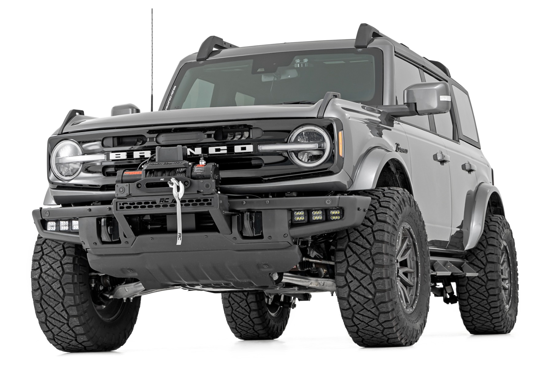 High Winch Mount | All Models | 12000S | 20 Inch Black Single Row LED | Ford Bronco (21-26) — Bild 6