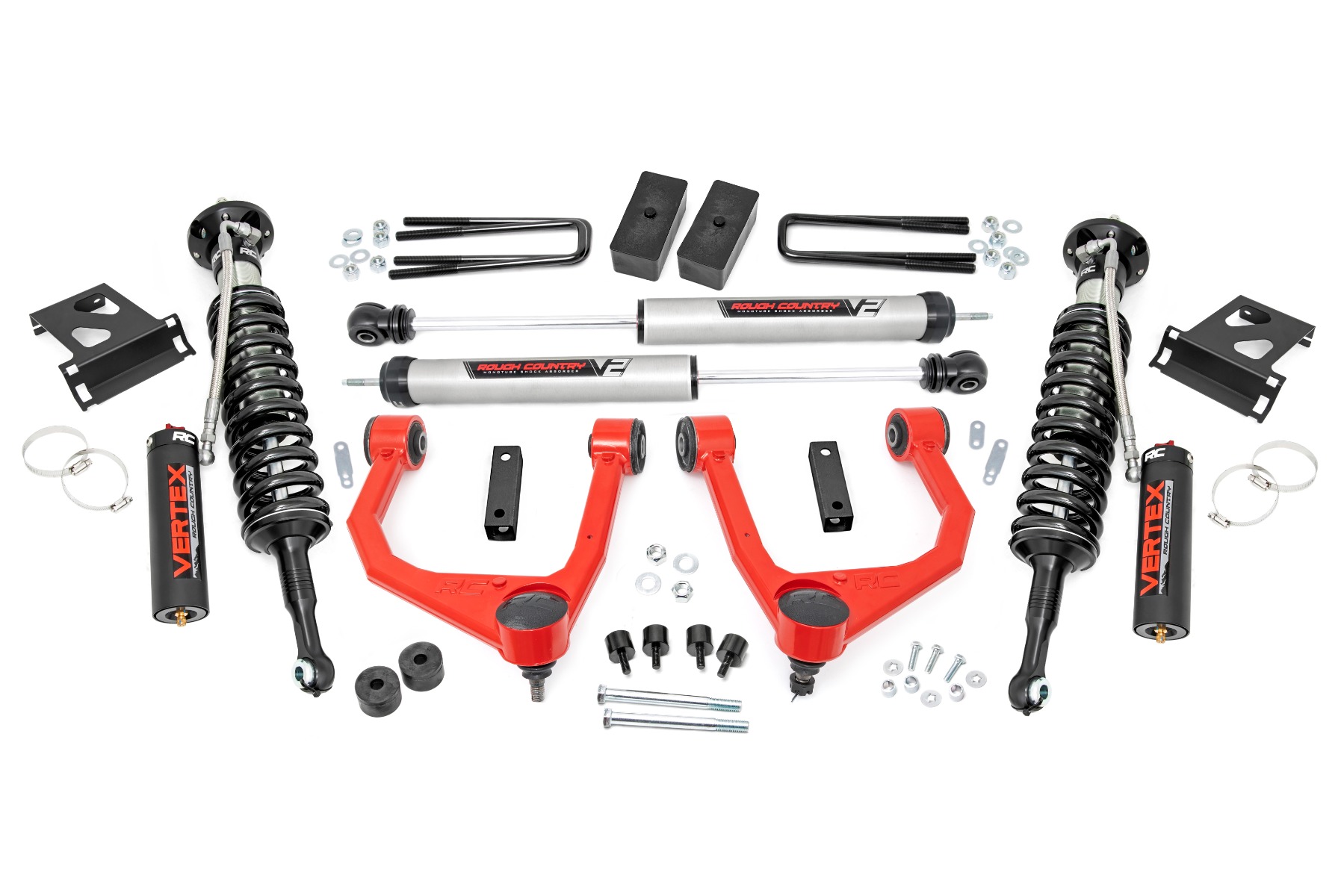 3,5-Zoll-Lift Kit | Vertex/V2 | Toyota Tundra 4WD (2007–2021) | Rote Ausführung