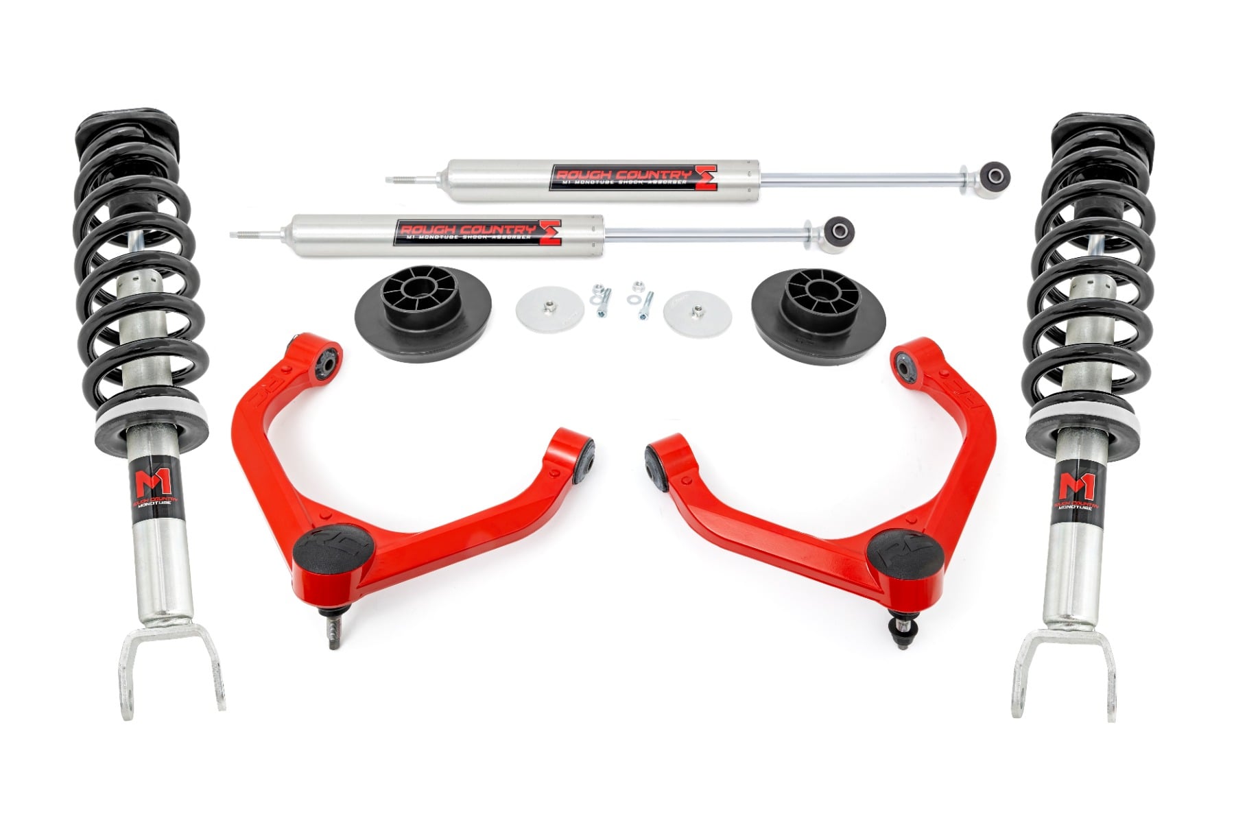 3,5-Zoll-Lift Kit | M1-Federbeine | RAM 1500 2WD/4WD (2019–2026) | Rote Ausführung