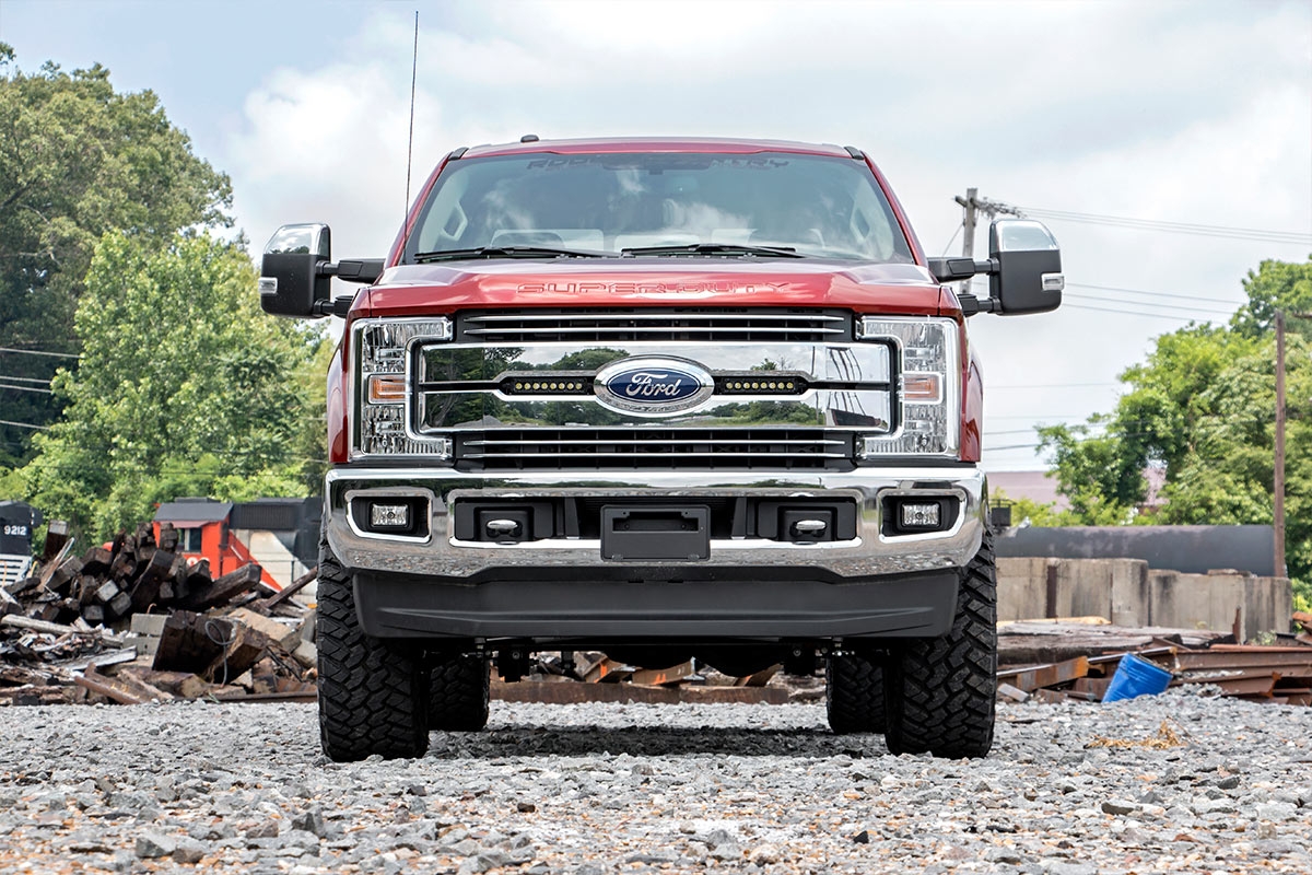 LED-Beleuchtungsset | Montage am Kühlergrill | 8 Zoll Schwarz, Paar | Ford F-250 Super Duty (17–19) — Bild 3
