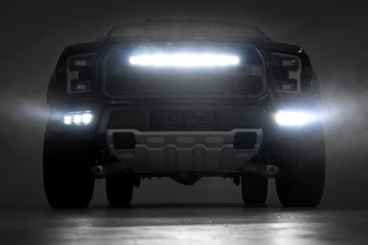 LED-Beleuchtungsset | Kühlergrill-Montage | 30" Schwarz, einreihig | Ford Raptor 4WD (17–20) — Bild 5