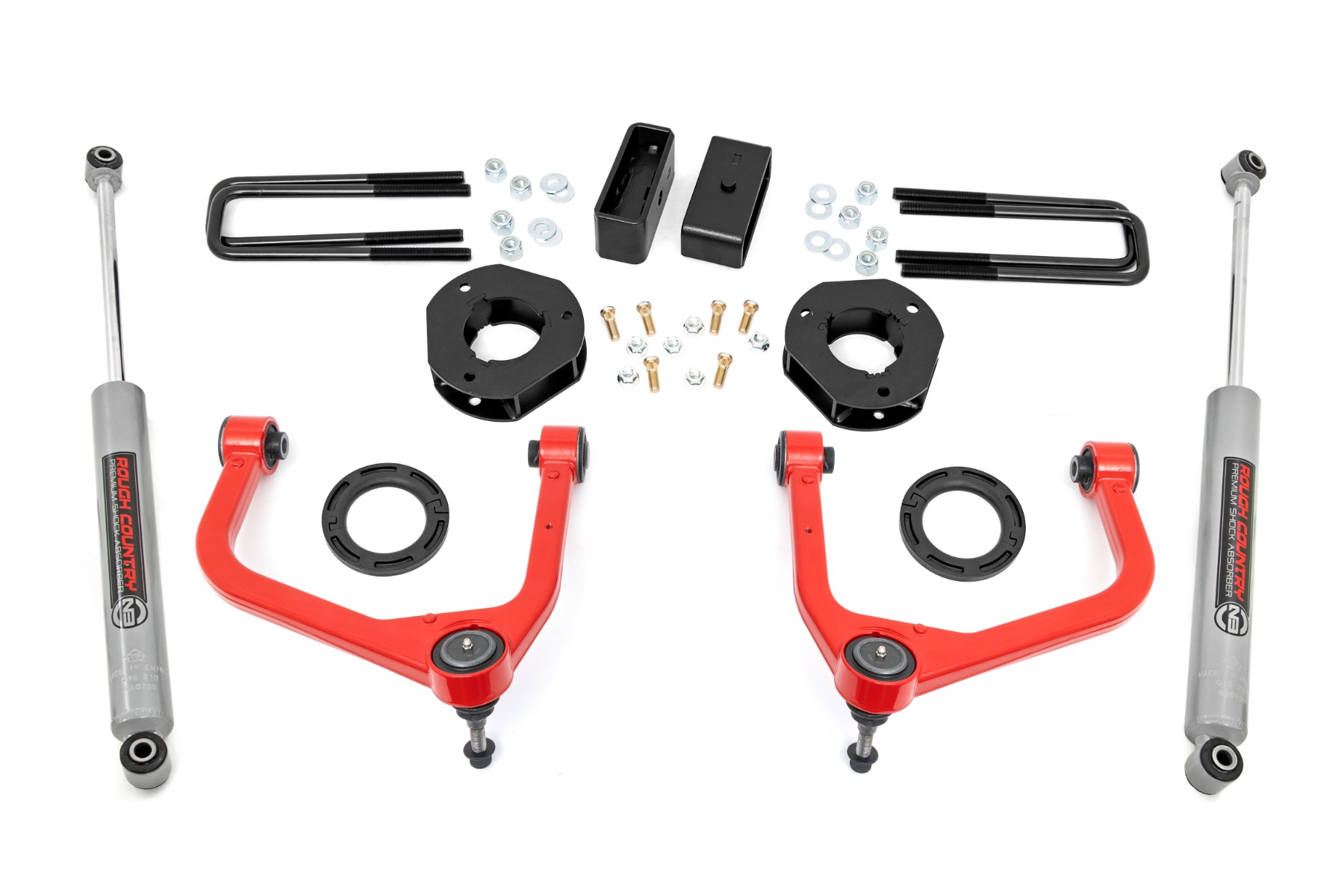 3,5-Zoll-Lift Kit | GMC Sierra 1500 2WD/4WD (2019–2024) | Rote Ausführung
