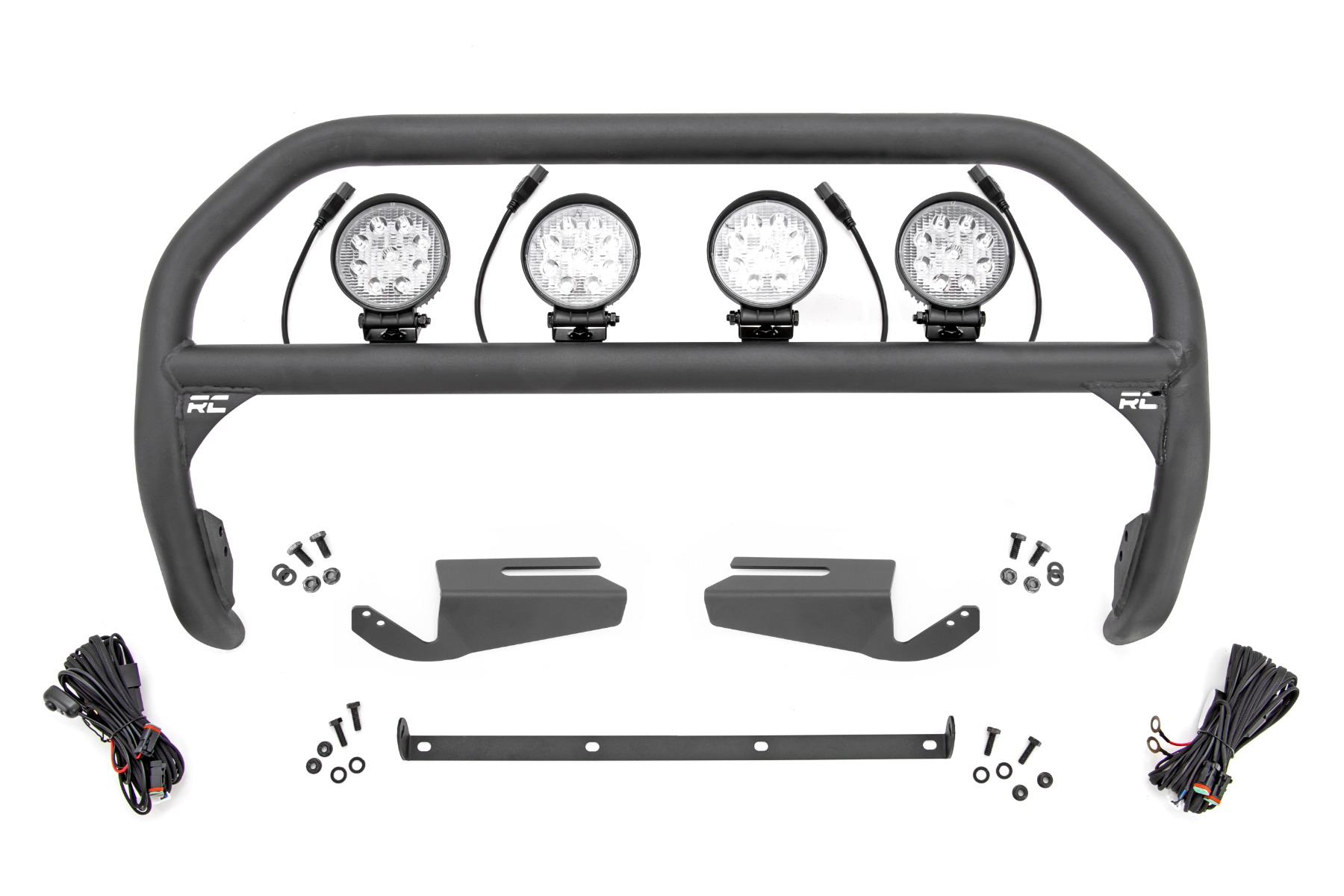 Frontschutzbügel | 4 Zoll runde LED-Leuchten (4 Stück) | OE Modular Steel | Ford Bronco 4WD (21–26)