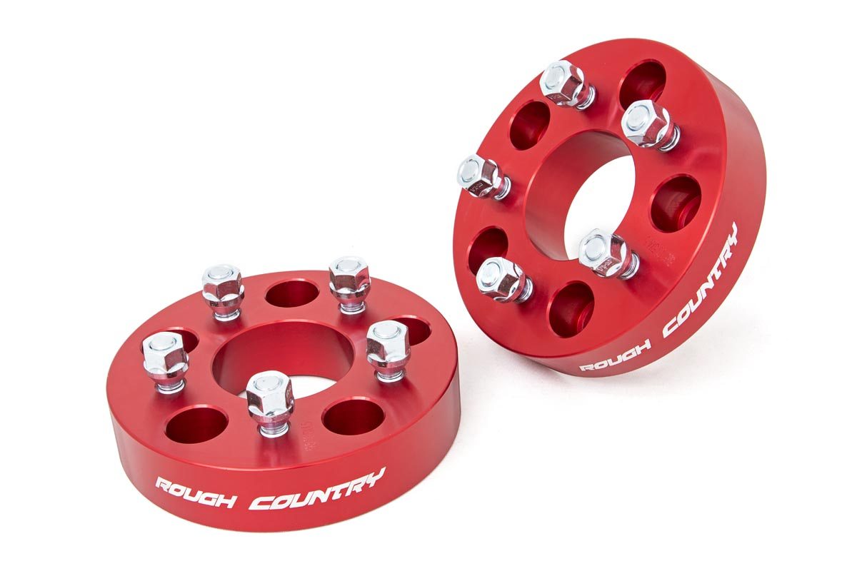 1,5-Zoll-Radadapter | 5x5 auf 5x4,5 | Rot | Jeep Wrangler JK/Wrangler Unlimited (07–18)