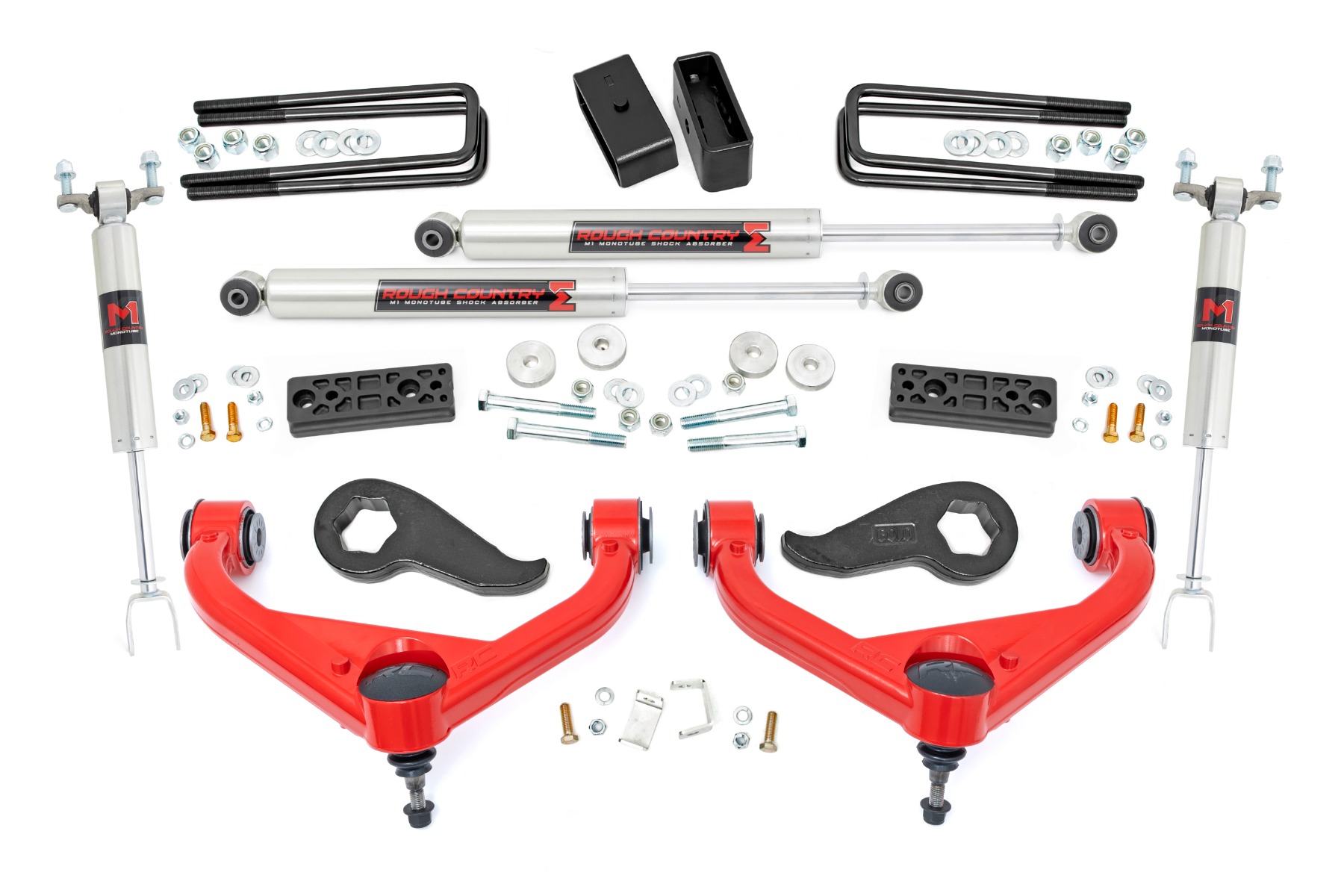 3 Inch Lift Kit | UCAs | M1 | w/ Overloads | Chevy/GMC 2500HD/3500HD (20-26) | Red — Bild 5
