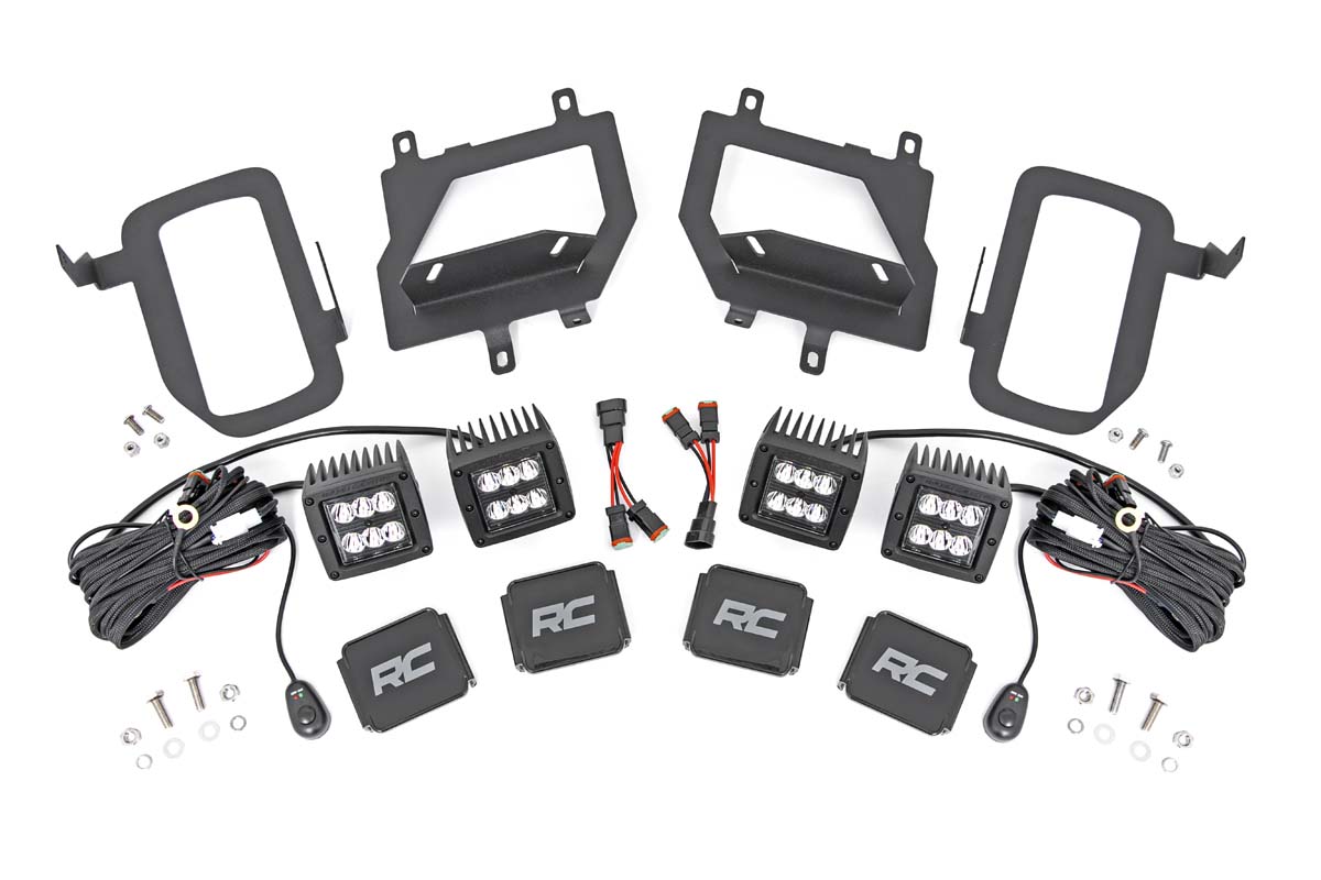 LED-Beleuchtungsset | Nebelscheinwerferhalterung | Doppelpack 2 Zoll schwarz | Spot | Ford F-150 (2015–2017)