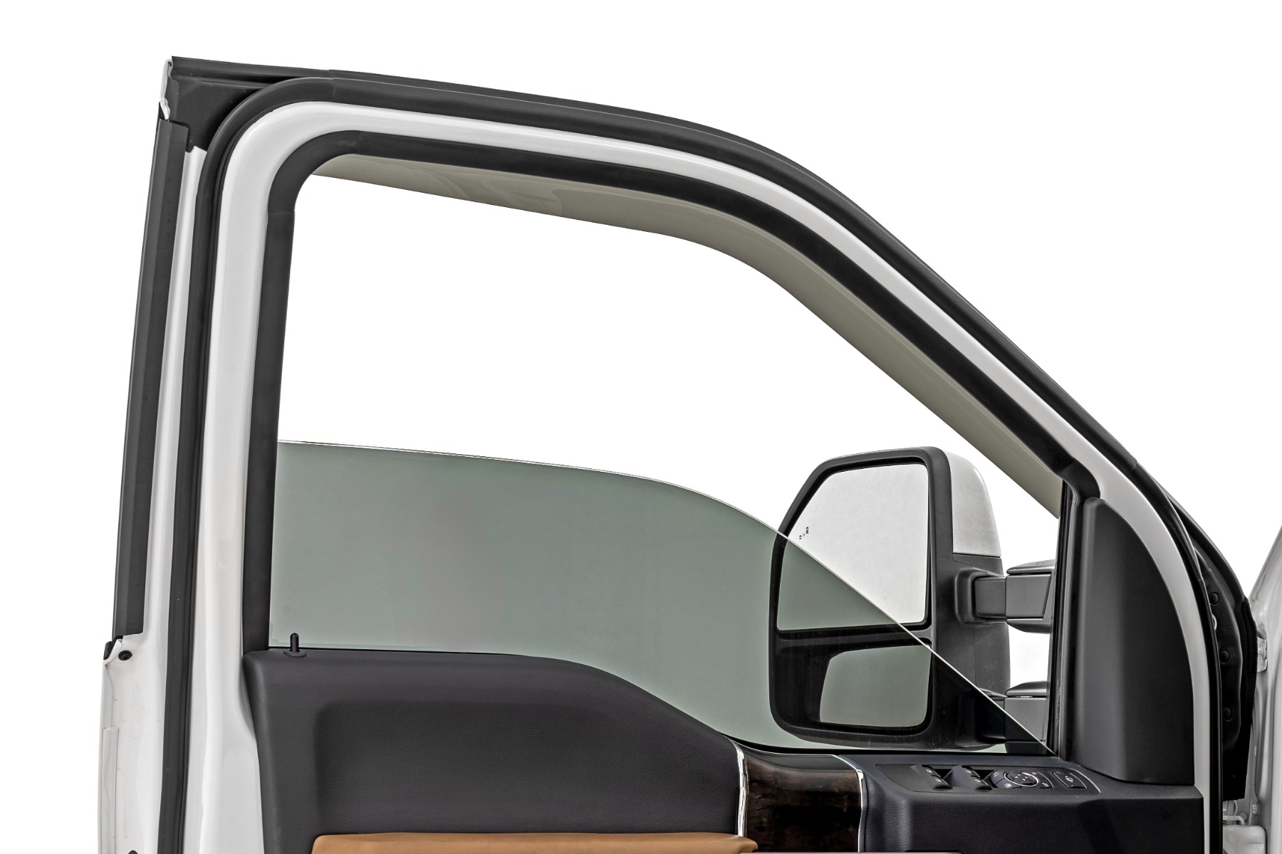 Seitenfenster-Windabweiser | Aufklebbarer Regenschutz | Ford F-150/Lightning/F-250/F-350/Raptor (15–26) — Bild 2