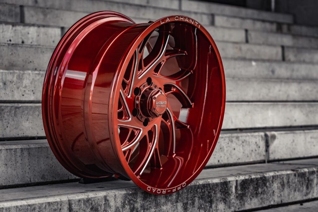 La Chanti OF20 | Glossy Red Milled · 11.5J×22" · ET-25 | 6x139.7 — Bild 2