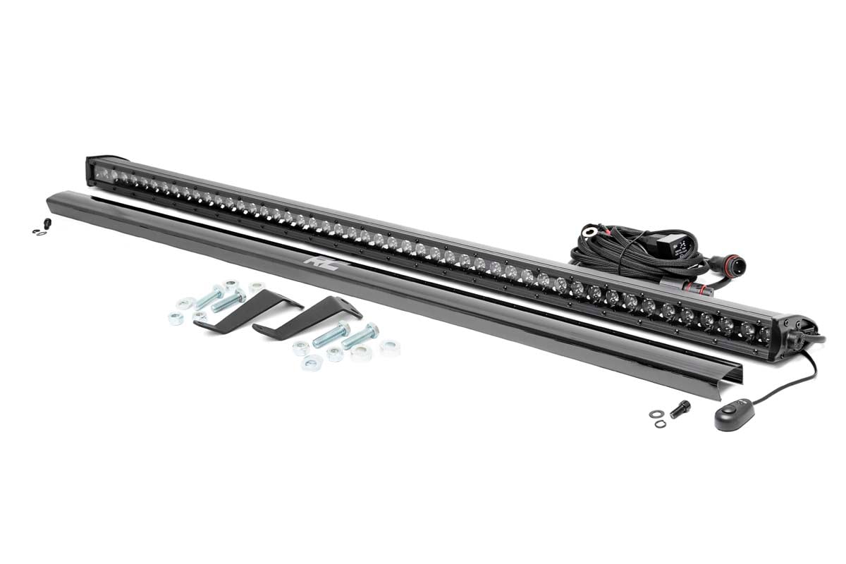 LED-Beleuchtungsset | Befestigung am Fahrerkorb | 50 Zoll Schwarz, einreihig | Honda Pioneer 1000/Pioneer 1000-6