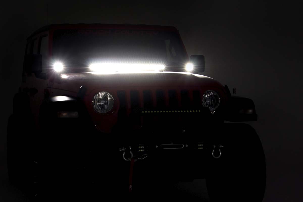 LED Light Kit | Cowl Mount | 2" Black Pair | Amber DRL | Jeep Gladiator JT/Wrangler JL (18-26) — Bild 4