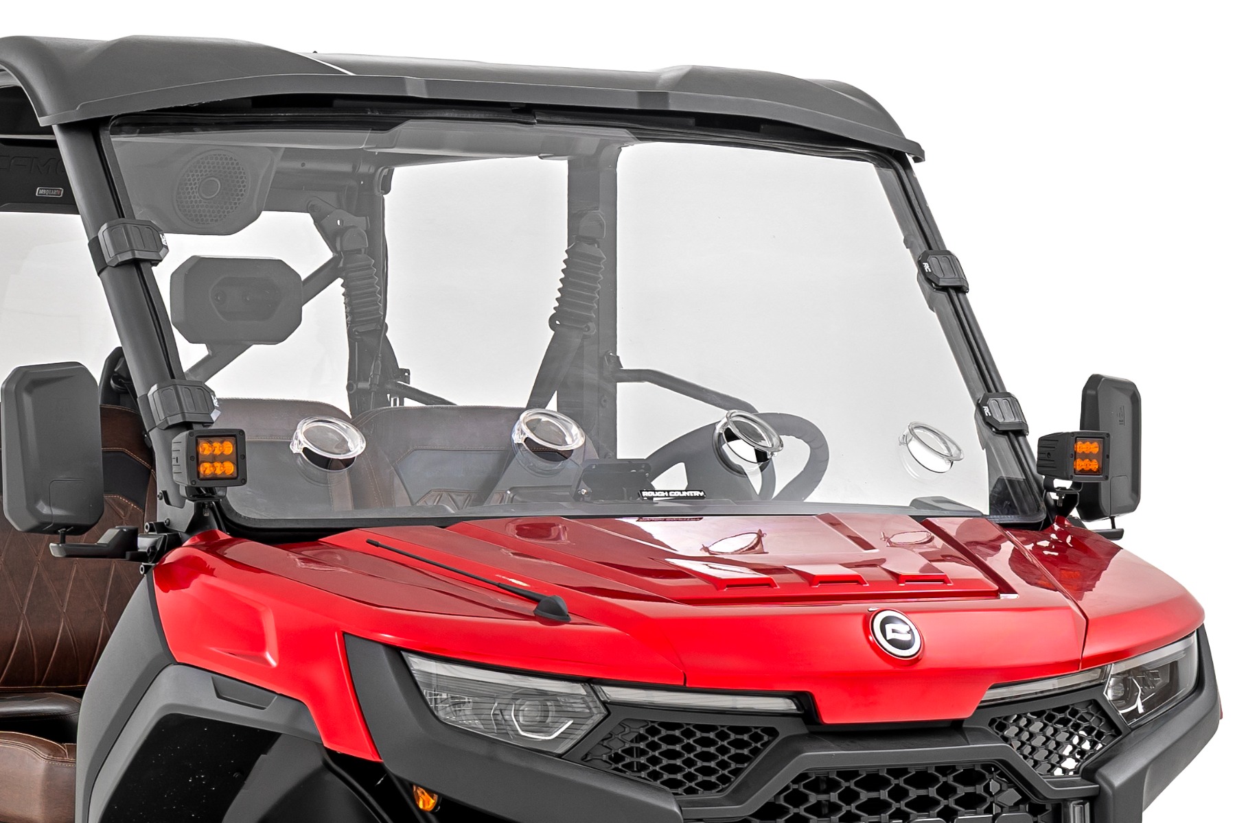 Vollverglaste Windschutzscheibe mit Belüftung | Kratzfest | CFMOTO UFORCE U10 Pro
