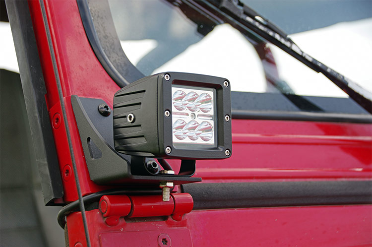 LED-Lichthalterung | Untere Windschutzscheibe | Paar Leuchten | Jeep Wrangler YJ 4WD (87–95)
