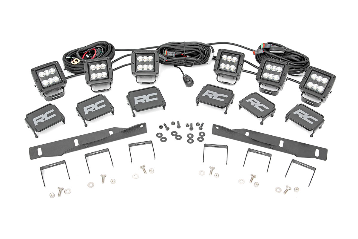 LED Light Kit | Fog Mount | Triple 2" Black Pair | Ford Raptor 4WD (17-20) — Bild 2
