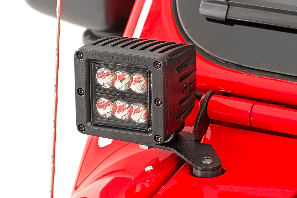 LED-Beleuchtungsset | Scharnierbefestigung | 2 Zoll Schwarz, Paar | Jeep Gladiator JT/Wrangler JL (18–26) — Bild 2