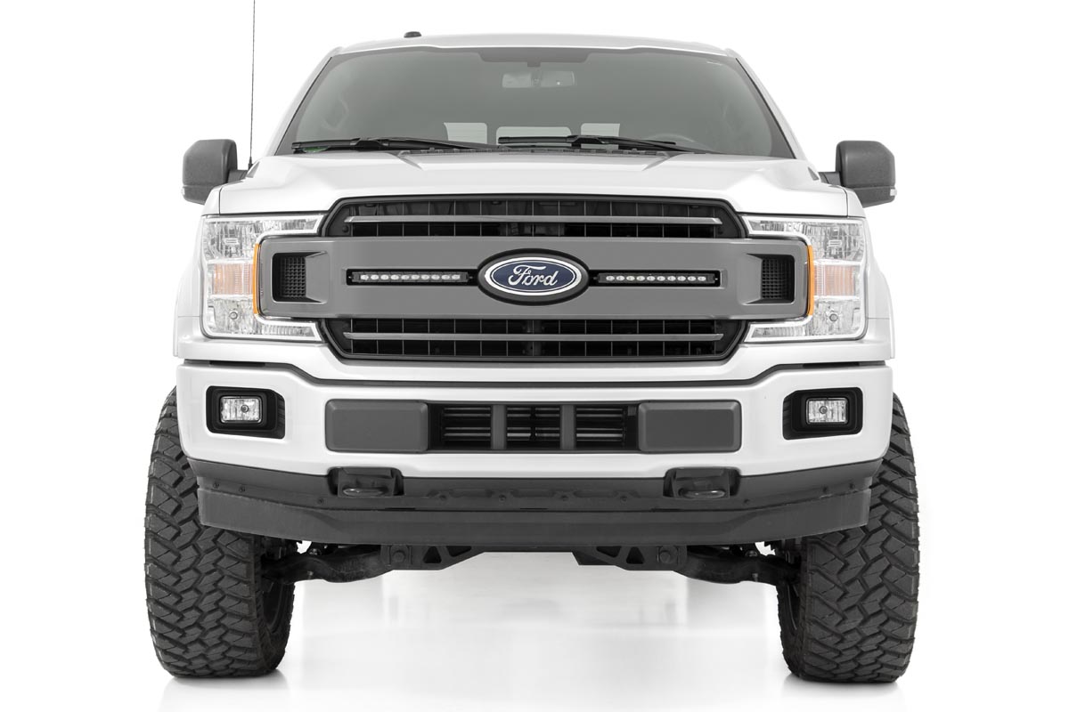 LED-Beleuchtungsset | Montage am Kühlergrill | 10 Zoll Schwarzes Slimline-Paar | Ford F-150 (18–20) — Bild 4