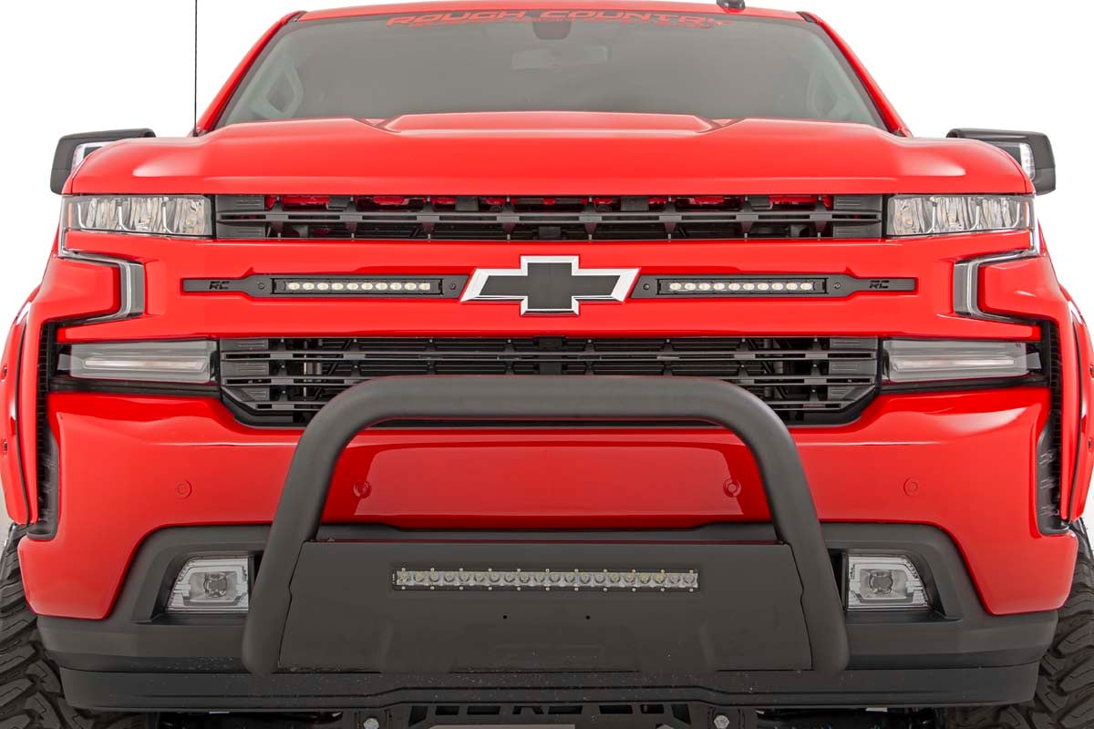 LED-Beleuchtungsset | Montage am Kühlergrill | 10 Zoll Chrom, schlanke Ausführung, Paar | Chevy Silverado 1500 (19–22) — Bild 6