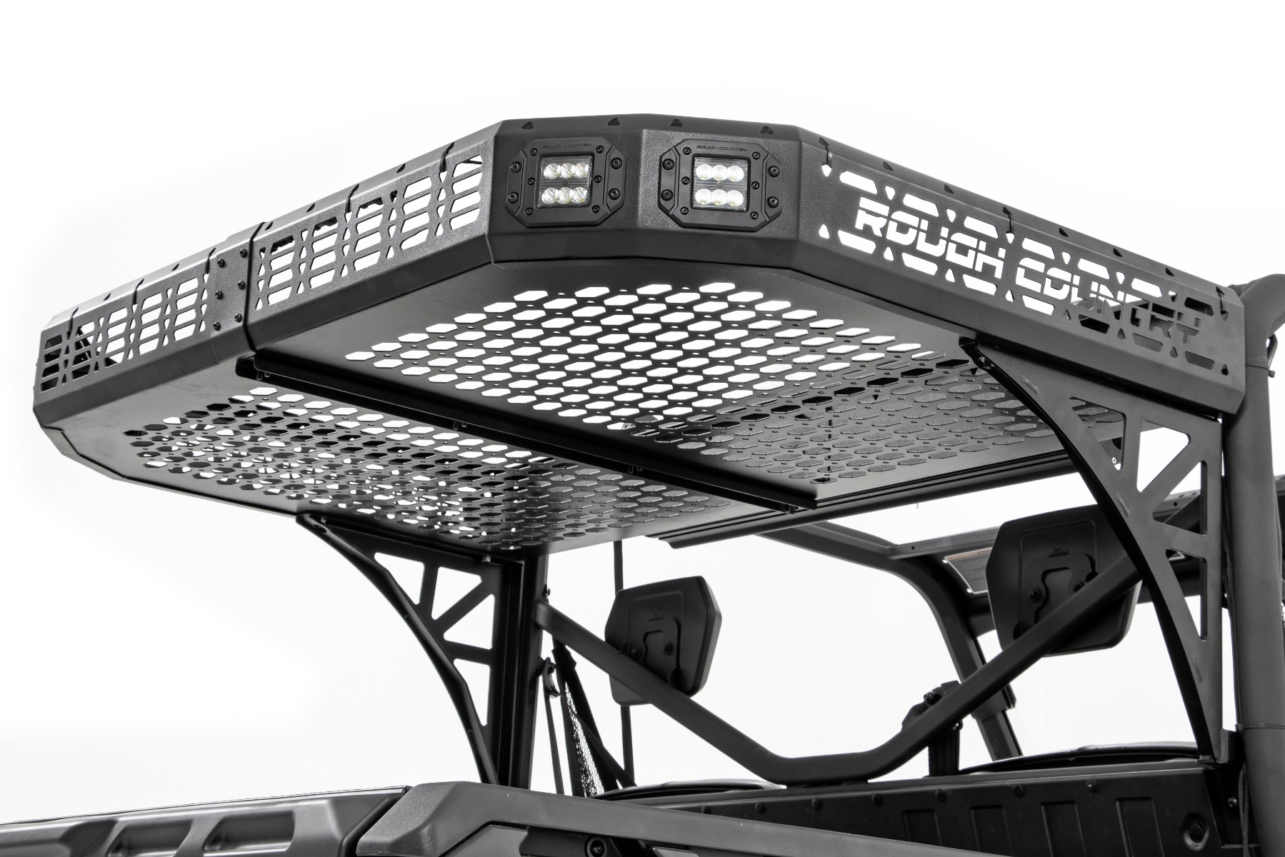 Gepäckträger | Zwei 2 Zoll schwarze LED-Paare | Unterputzmontage | Can-Am Defender HD 5/HD 8/HD 9/HD 10