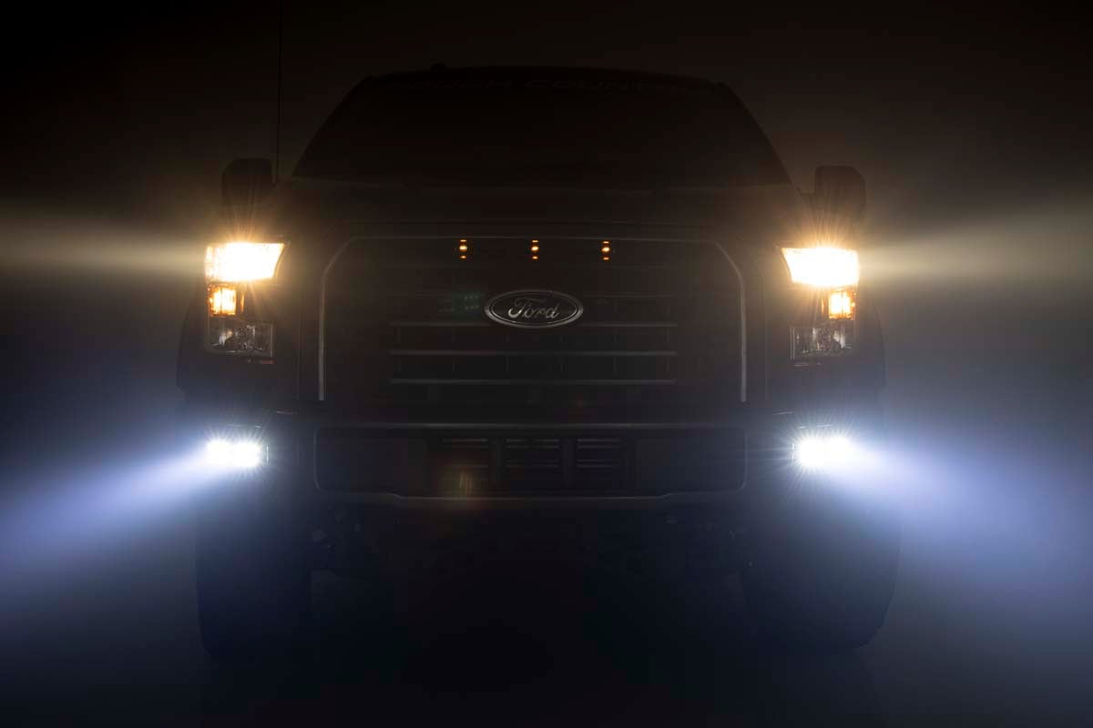LED-Beleuchtungsset | Nebelscheinwerferhalterung | Doppelpack 2 Zoll, schwarz | SAE | Ford F-150 (15–17) — Bild 3