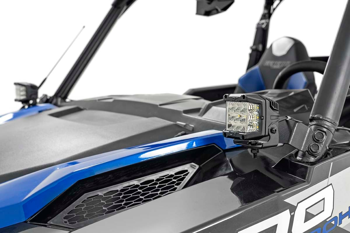 LED Light Kit | Cage Mount | 2" Black Pair | Amber DRL | Polaris General XP 4 1000 — Bild 4