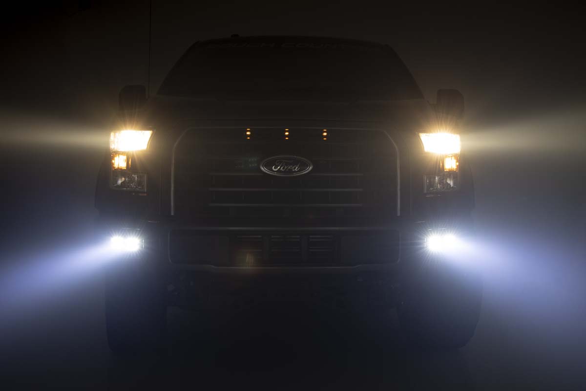 LED-Beleuchtungsset | Nebelscheinwerferhalterung | Doppelpack 2 Zoll schwarz | Spot | Ford F-150 (2015–2017) — Bild 4