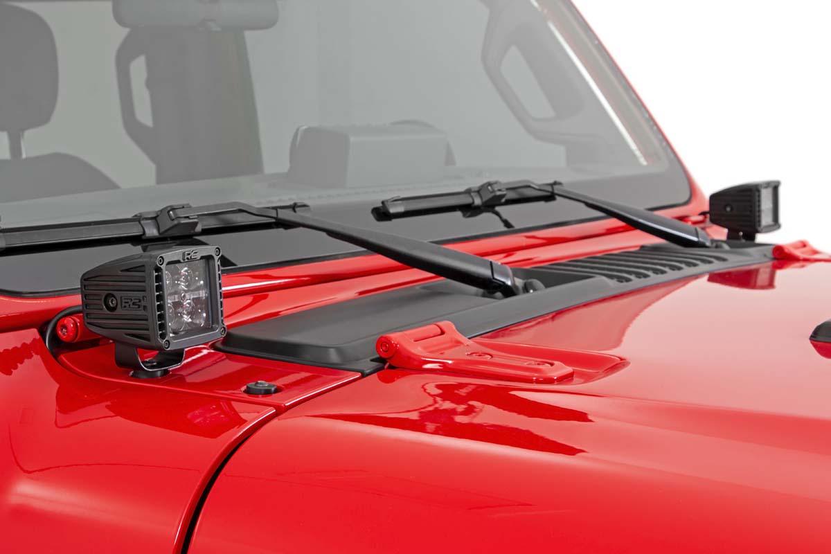 LED Light Kit | Cowl Mount | 2" Black Pair | Amber DRL | Jeep Gladiator JT/Wrangler JL (18-26) — Bild 2
