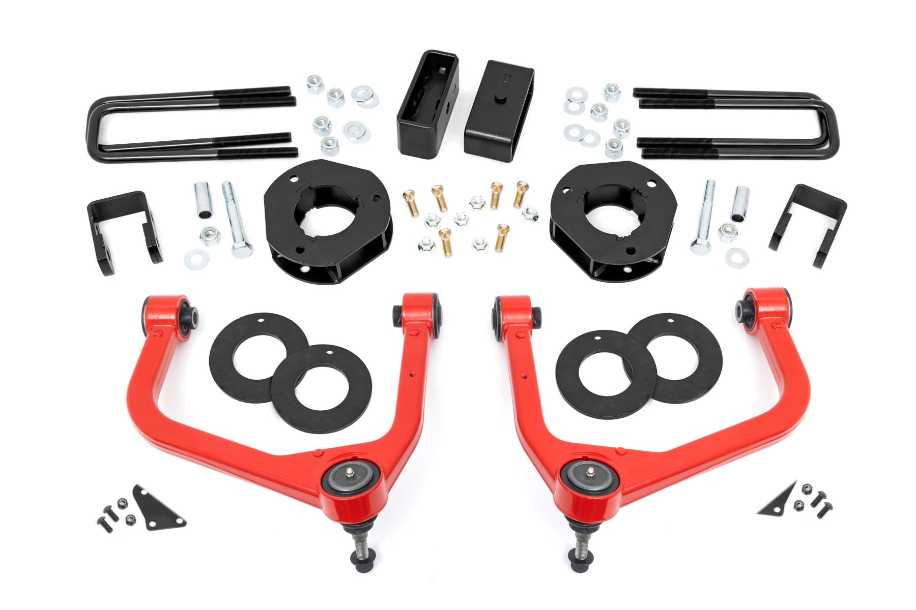 3,5-Zoll-Lift Kit | Adaptive Fahrwerksregelung | Chevy/GMC Sierra 1500 (19–24)/Silverado 1500 (19–24) | Rote Ausführung