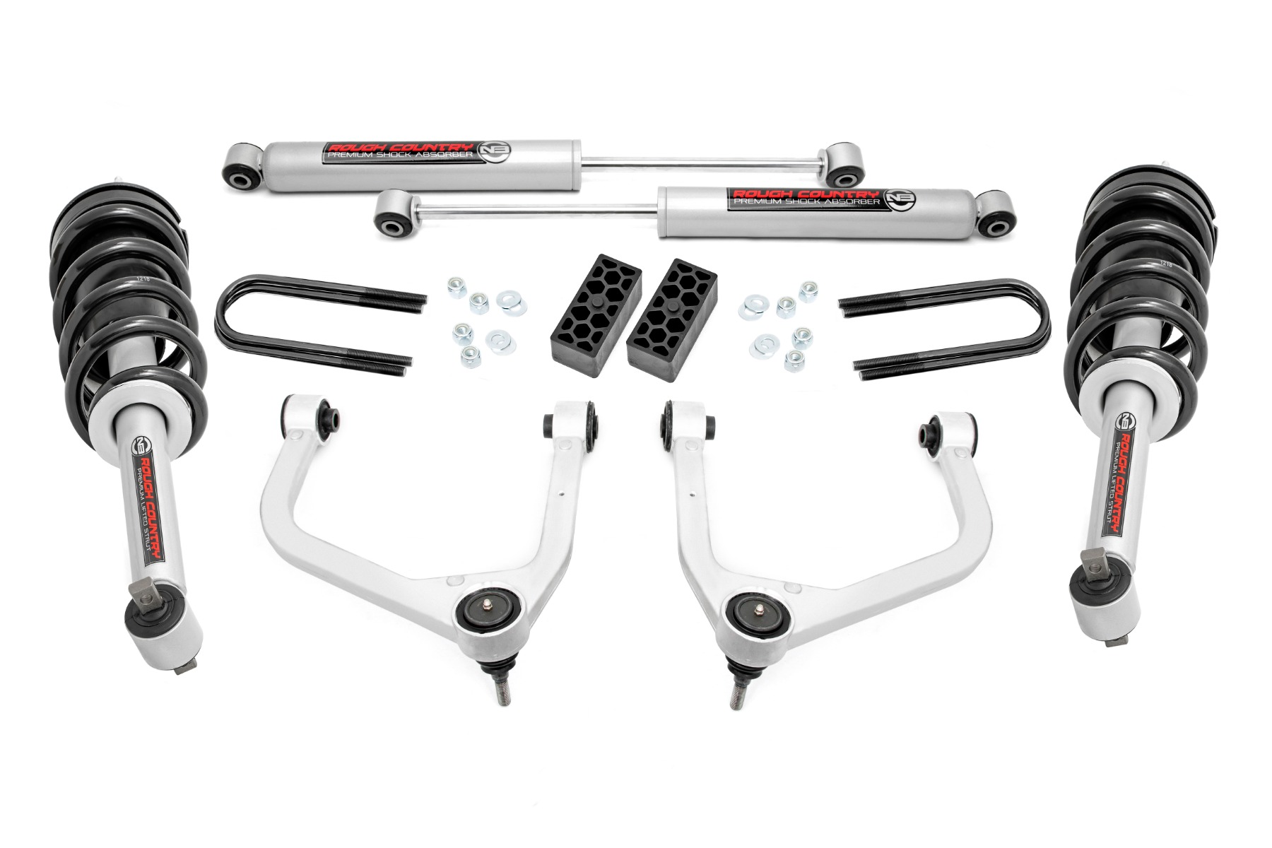 3,5-Zoll-Lift Kit | N3-Federbeine | Mono-Blattfeder hinten | Chevy Silverado 1500 (25–26)