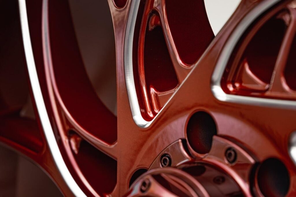 La Chanti OF20 | Glossy Red Milled · 11.5J×22" · ET-25 | 6x139.7 — Bild 4