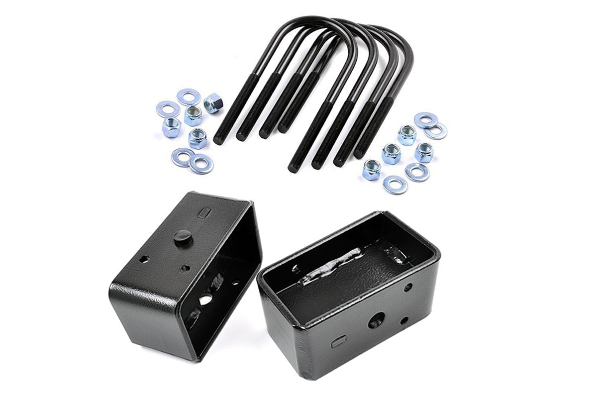 3-Zoll-Distanzblock- und Bügelschrauben-Set | Ford Excursion/F-250 Super Duty/F-350 Super Duty