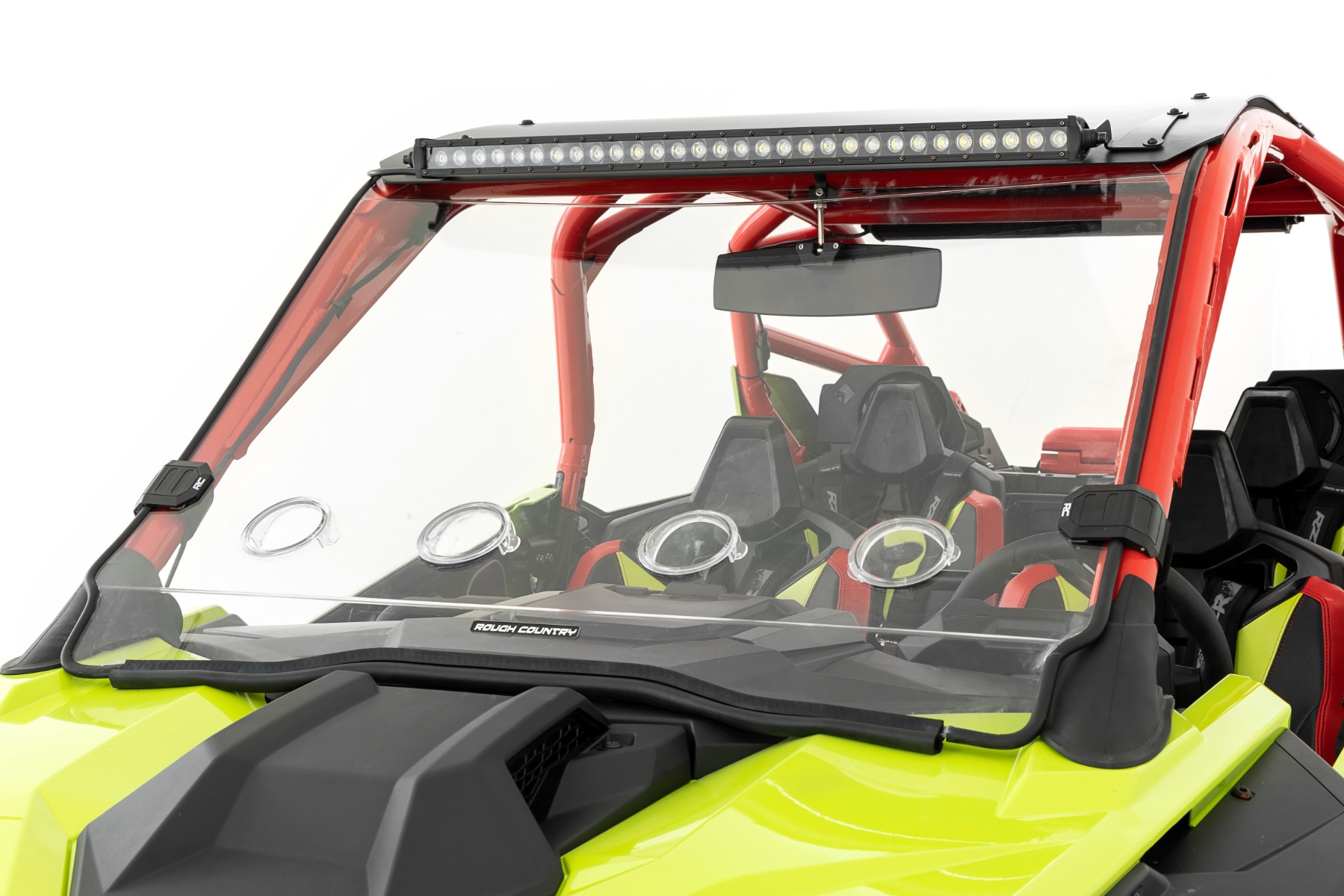 Belüftete Vollwindschutzscheibe | Kratzfest | Polaris RZR Turbo R