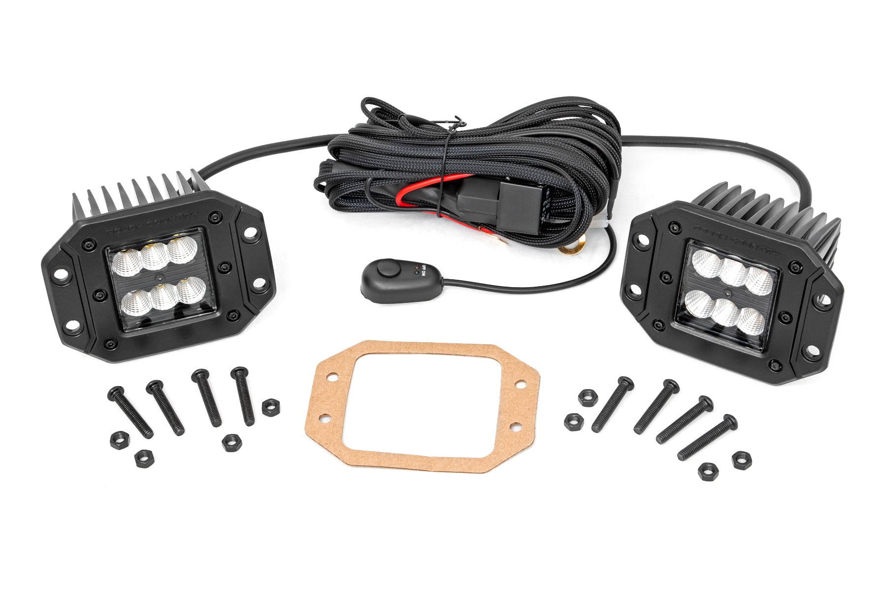 2-Zoll-LED-Leuchten der Black Series  | Paar | Flutlicht | Einbau