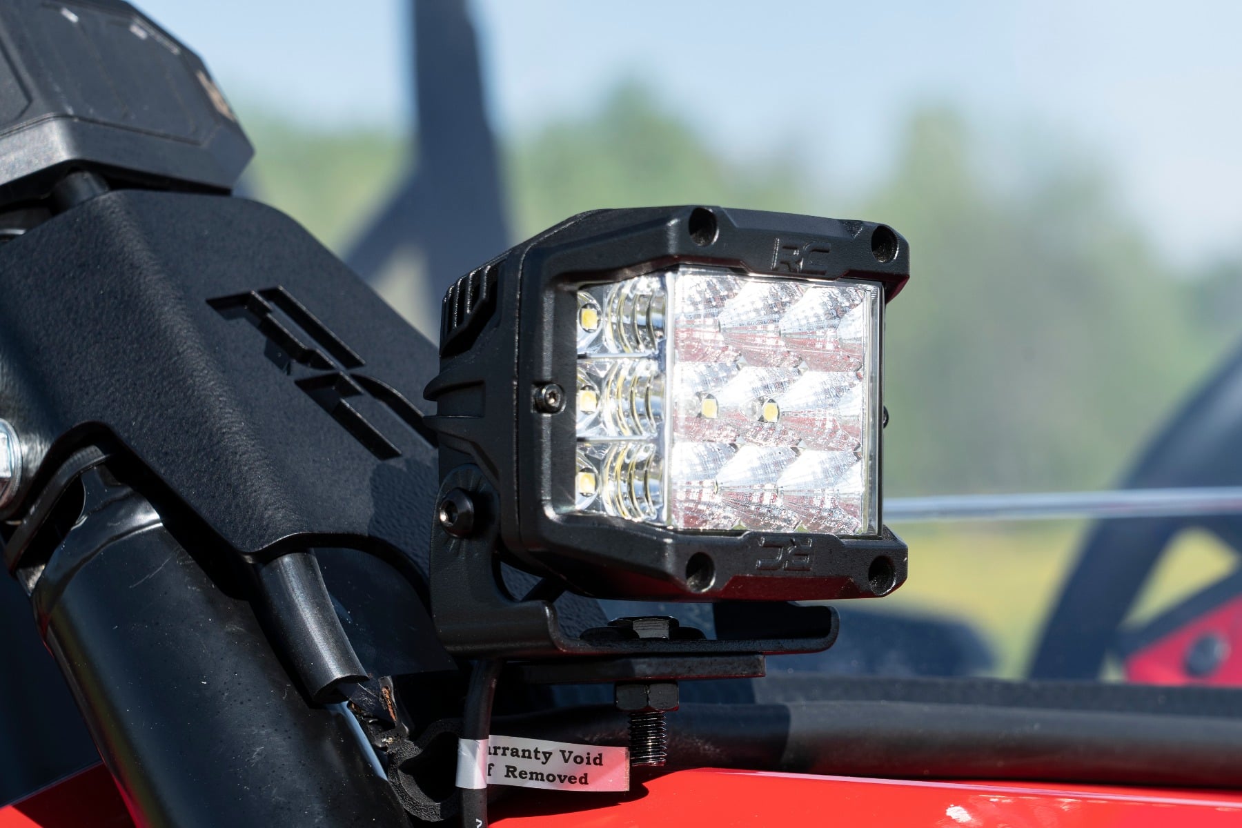 LED-Beleuchtungsset | Befestigung am Fahrgestell | 2 Zoll Paar, verchromt | Weitwinkel | Honda Talon 1000 — Bild 5