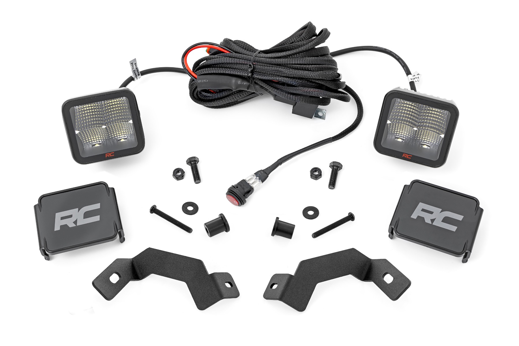 LED-Bausatz | Befestigung an der Seitenleiste | 2" Spectrum-Paar | Spot | Toyota Land Cruiser (24–26)