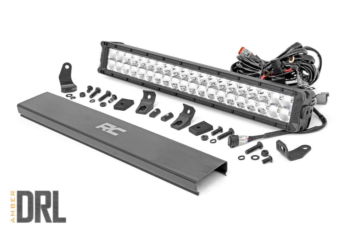 20-Zoll-LED-Lichtleiste der Chrome-Serie | Zweireihig | Gelbes Tagfahrlicht