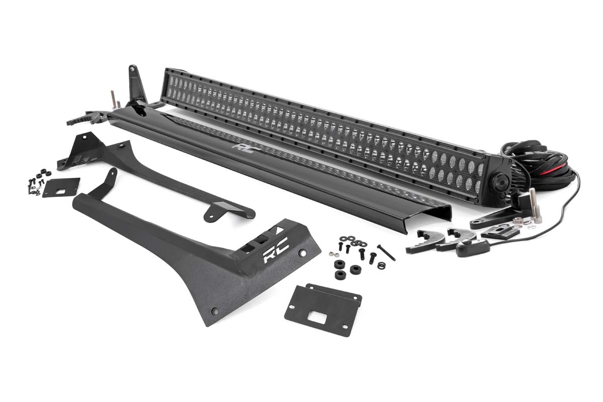 LED-Beleuchtungsset | Windschutzscheibenhalterung | 50 Zoll BLK zweireihig | Jeep Gladiator JT/Wrangler JL (18–26)