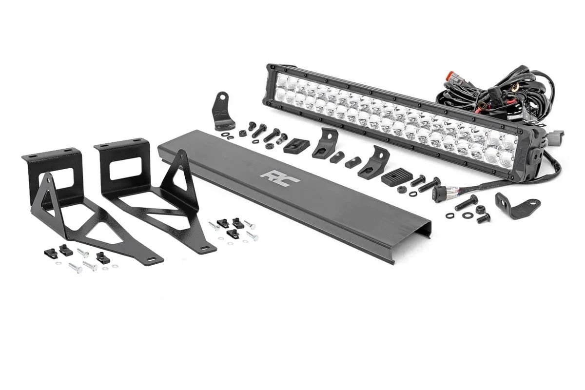 LED-Beleuchtungsset | Stoßstange | 20 Zoll Chrom, zweireihig | Gelbe Tagfahrleuchten | Ford F-250/F-350 Super Duty (05–07)