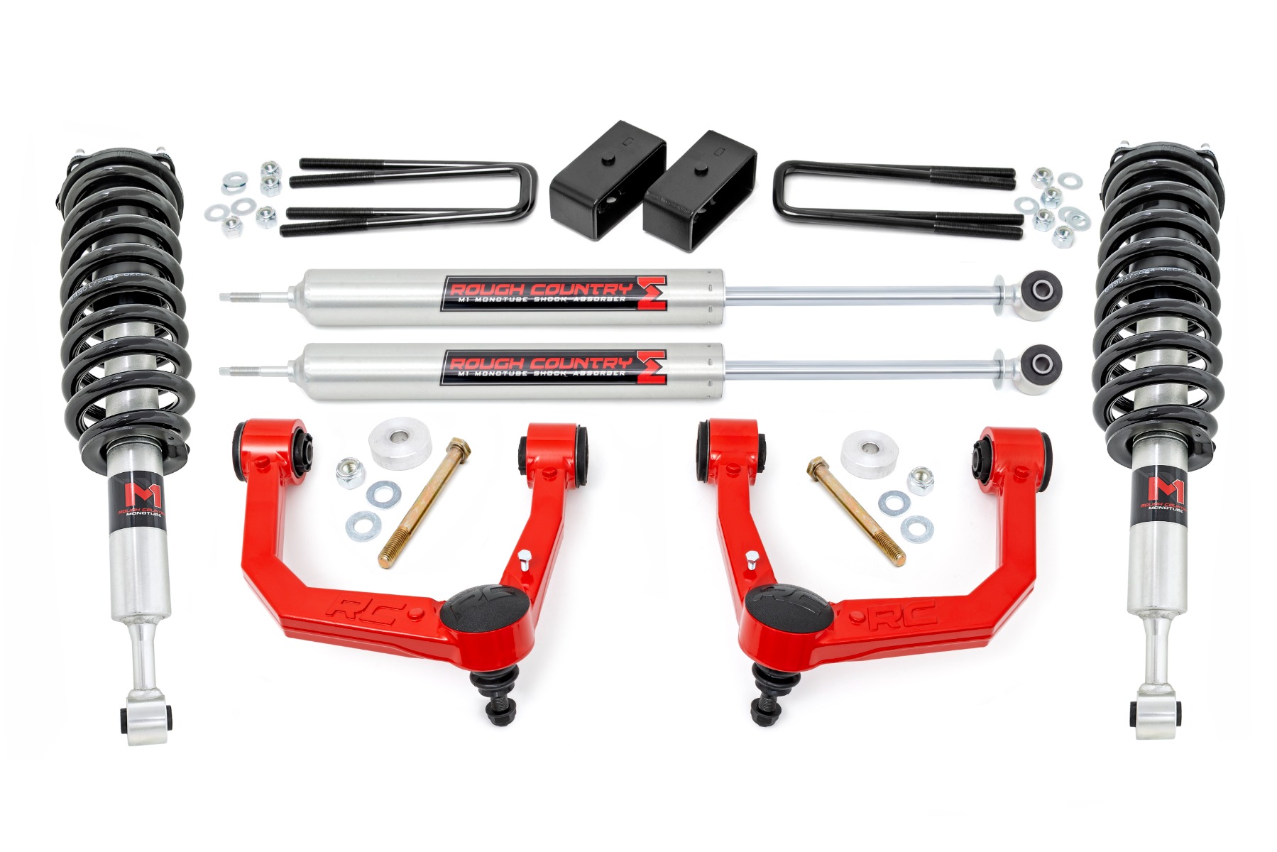 3,5-Zoll-Lift Kit | Rote obere Federbeine | M1-Federbeine | Toyota Tacoma 2WD/4WD (2005–2023)