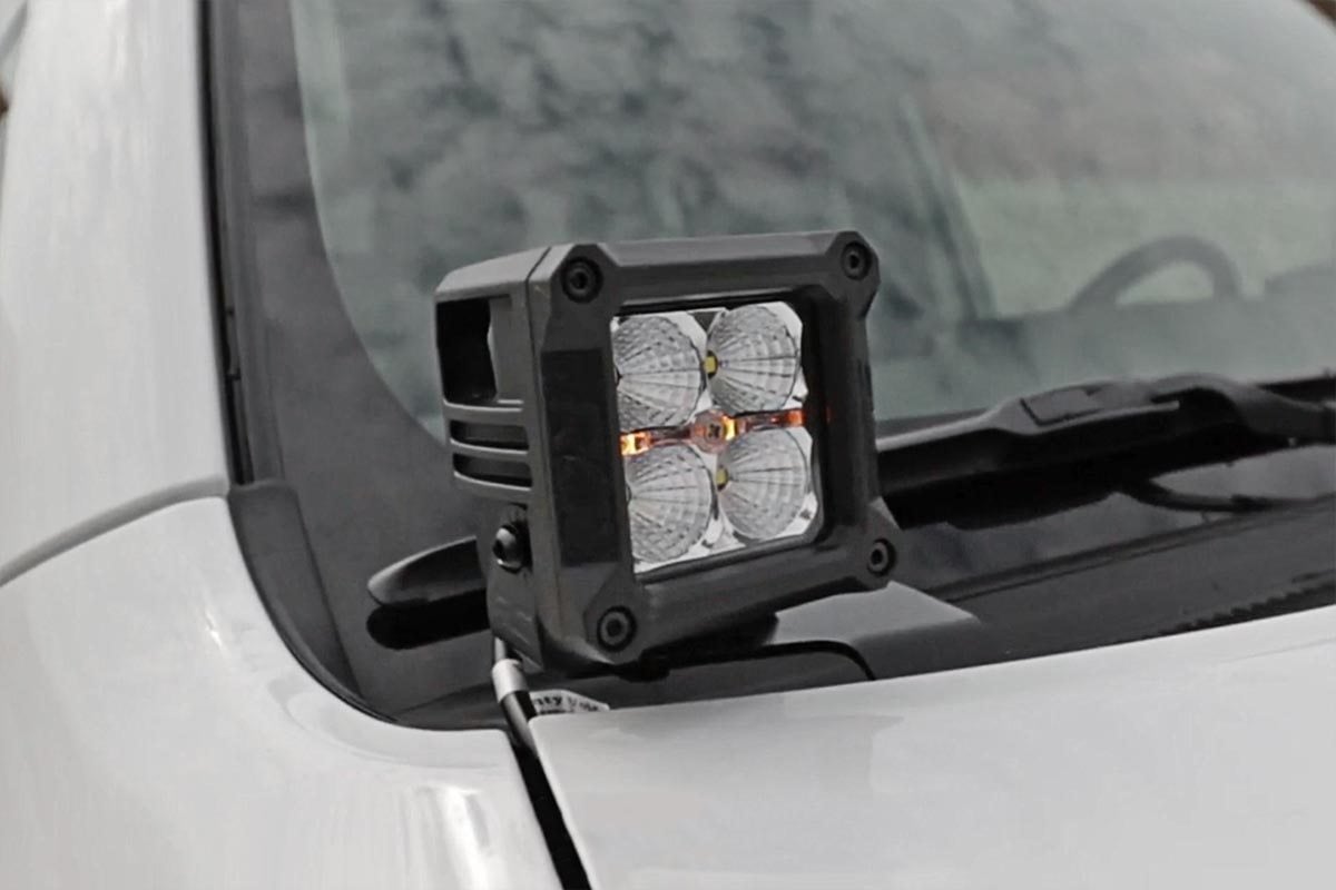 LED-Beleuchtungsset | Grabenmontage | 2" Schwarzes Flutlicht-Paar | Toyota 4Runner (2010–2024) — Bild 4
