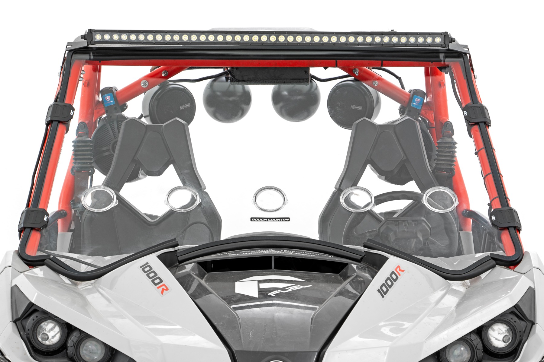 LED-Beleuchtungsset | Frontmontage | 40 Zoll Schwarz, zweireihig | Weiße Tagfahrleuchten | Can-Am Commander Max 1000 — Bild 2