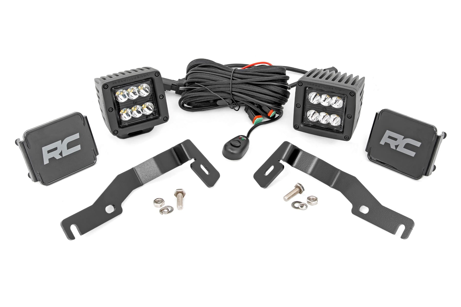 LED-Beleuchtungsset | Befestigung an der Seitenleiste | 2 Zoll Schwarz, Paar | Spot | Toyota Tacoma (24–26) — Bild 2