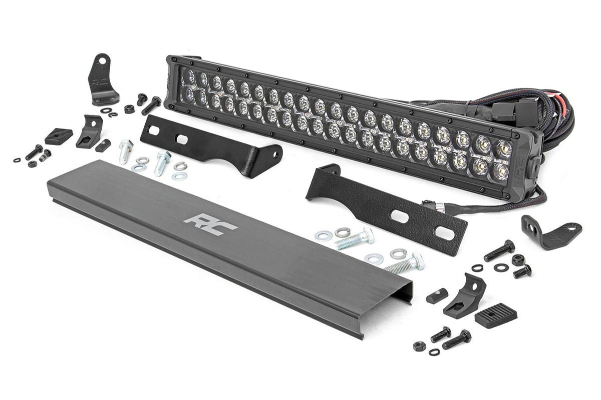 LED-Beleuchtungsset | Stoßfängerbefestigung | 20 Zoll Schwarz, zweireihig | Gelbe Tagfahrleuchten | Jeep Grand Cherokee WK2 (11–20) — Bild 2