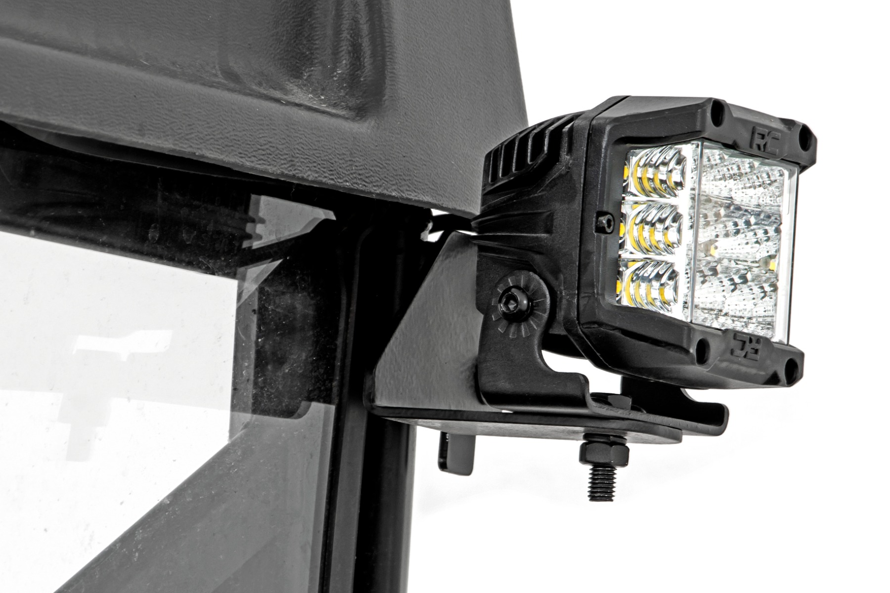 LED-Leuchte | RR-Käfighalterung | 2 Zoll Chrom-Paar | Weitwinkel | Polaris Ranger 1000/Ranger XP 900/1000 — Bild 5