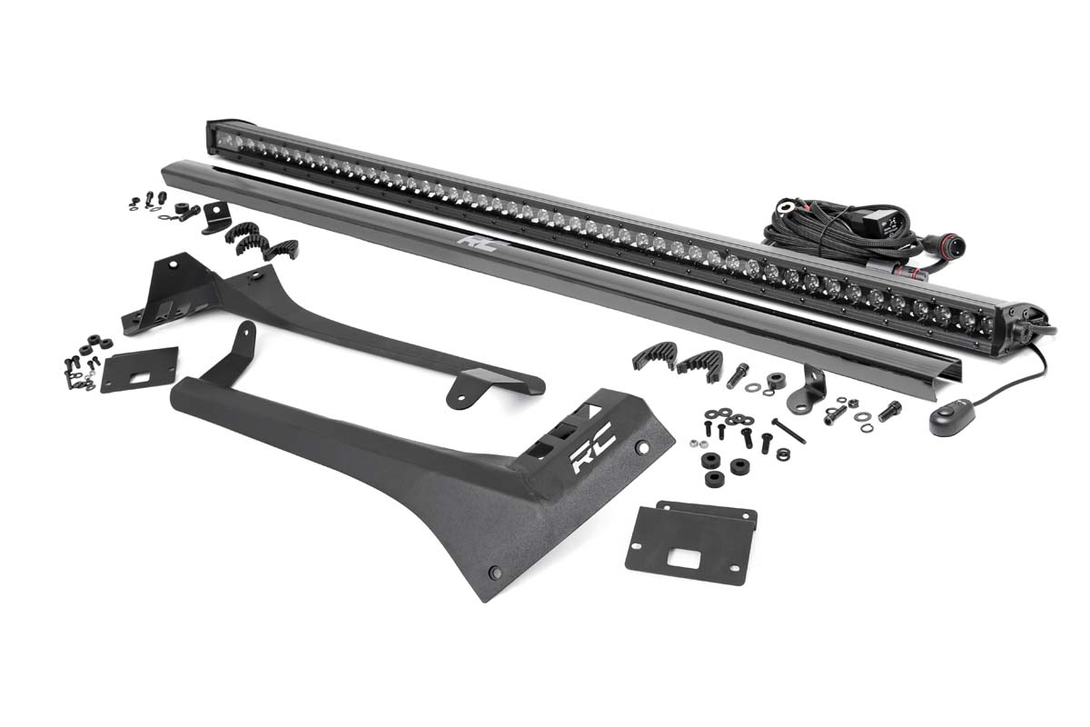 LED-Beleuchtungsset | Windschutzscheibenhalterung | 50 Zoll BLK einreihig | Jeep Gladiator JT/Wrangler JL (18–26)
