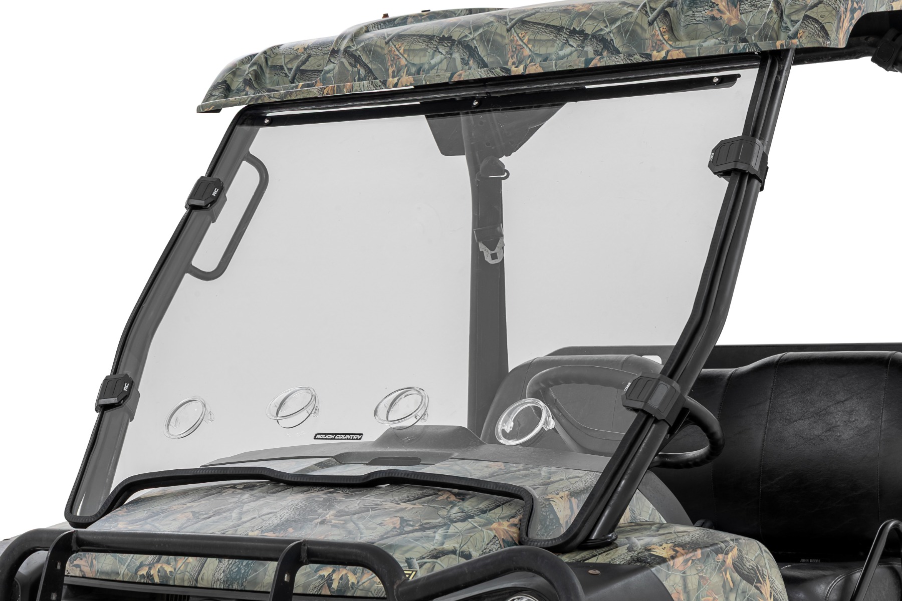 Vollverglaste Windschutzscheibe mit Belüftung | Kratzfest | John Deere Gator XUV 625/Gator XUV 850