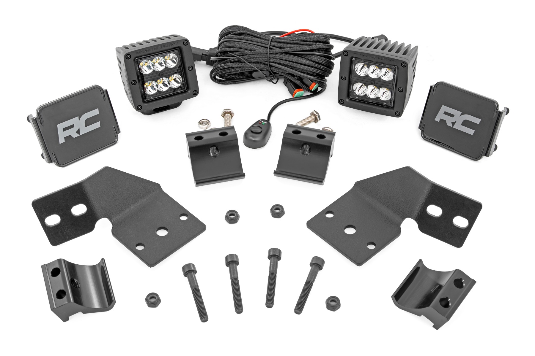 LED Light Kit | Front Mount | 2" Black Pair | Polaris XPEDITION XP